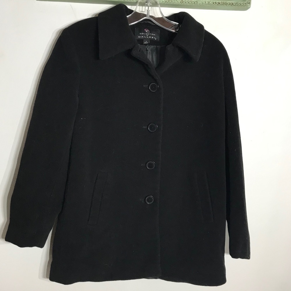 Collection By Gallery Black Wool Women’s Classic Peacoat small